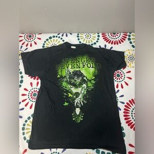 VTG Y2K Avenged Sevenfold A7X Skeleton Guitar Graphic T-Shirt